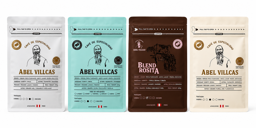 Set Experiencia Tunkimayo – 4 cafés de especialidad – 800 g