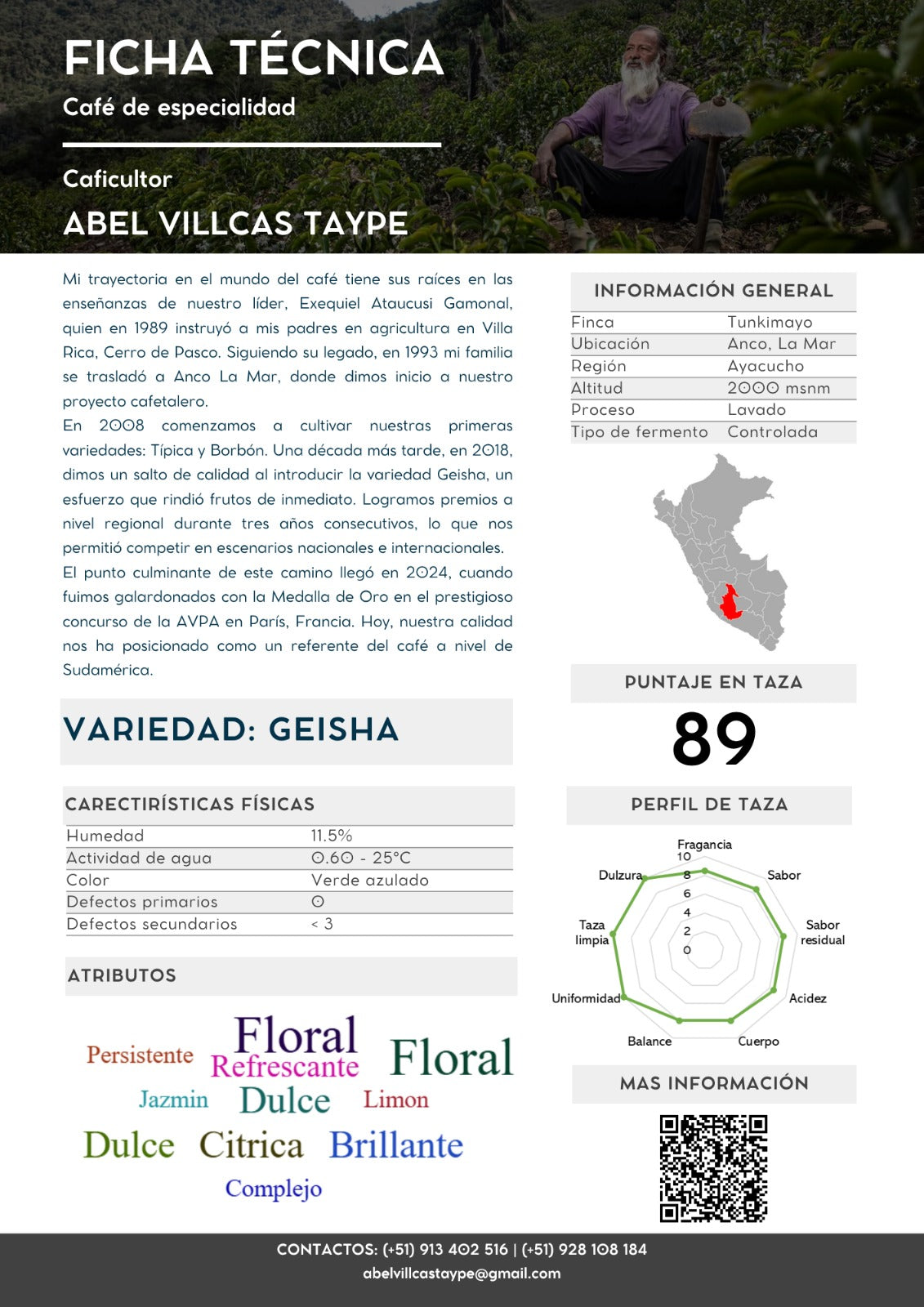 Café Geisha de Especialidad – 89 puntos
